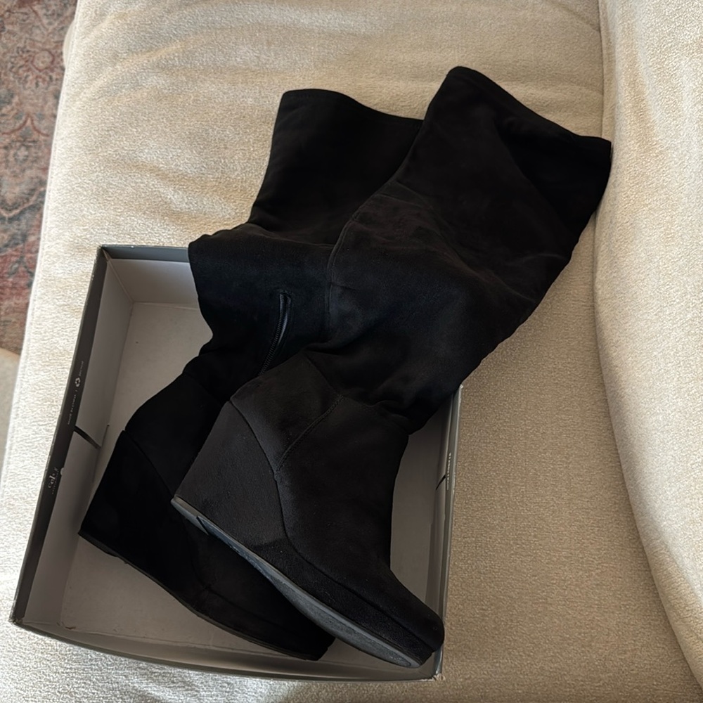Chinese laundry vegan suede over knee boots 9 / 40